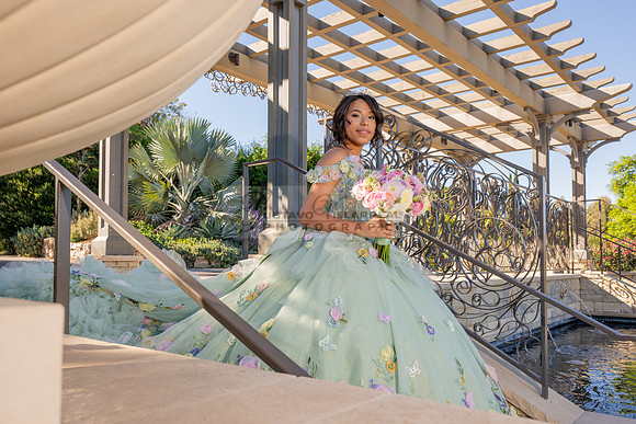Emma Gutierrez quinceanera photo shoot, videos at South Coast Botanic Garden in Palos Verdes States Ca by Gustavo Villarreal Photography, 323-633-8283, www.gvphotoandvideo.com