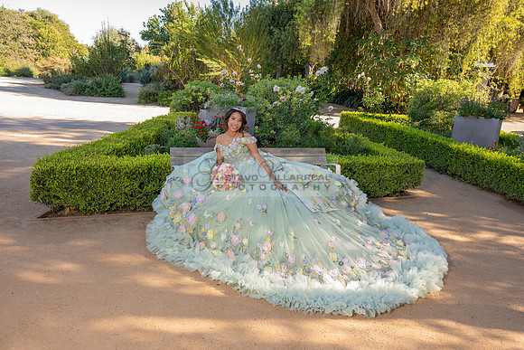 Emma Gutierrez quinceanera photo shoot, videos at South Coast Botanic Garden in Palos Verdes States Ca by Gustavo Villarreal Photography, 323-633-8283, www.gvphotoandvideo.com