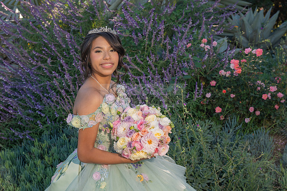 Emma Gutierrez quinceanera photo shoot, videos at South Coast Botanic Garden in Palos Verdes States Ca by Gustavo Villarreal Photography, 323-633-8283, www.gvphotoandvideo.com