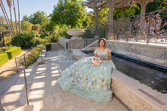 Emma Gutierrez quinceanera photo shoot, videos at South Coast Botanic Garden in Palos Verdes States Ca by Gustavo Villarreal Photography, 323-633-8283, www.gvphotoandvideo.com