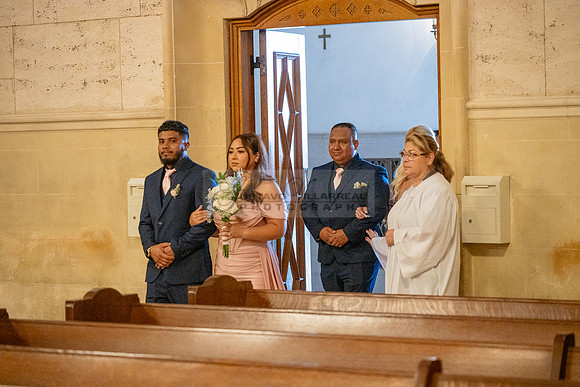 Gustavo and Lupe wedding ceremony at San Vincent Catholic Church
