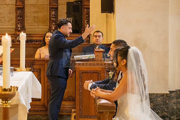 Gustavo and Lupe wedding ceremony at San Vincent Catholic Church