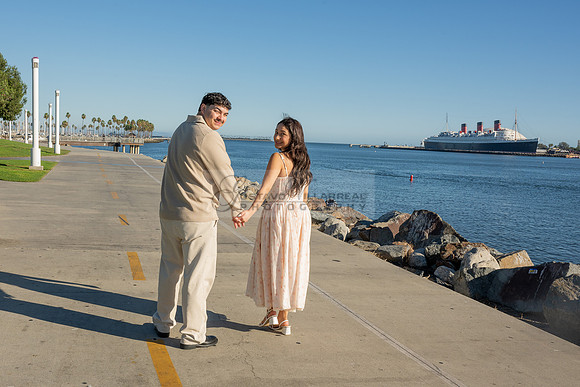 Christopher and Andrea engagement, wedding, photos at Lions Lighthouse in Long Beach California, photographs, images by Gustavo Villarreal photography, 323-633-8283, www.gvphotoandvideo.com