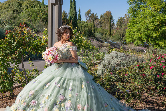 Emma Gutierrez quinceanera photo shoot, videos at South Coast Bo