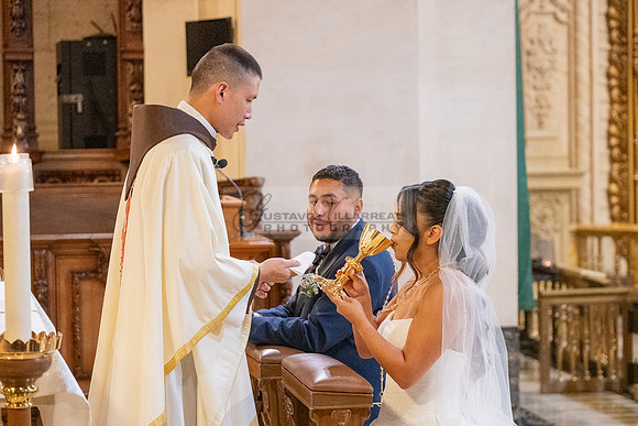 Gustavo and Lupe wedding ceremony at San Vincent Catholic Church