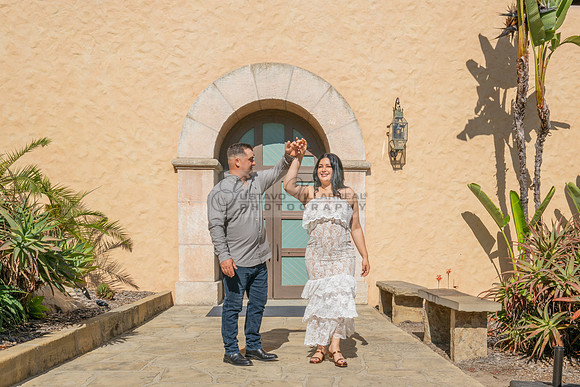 Jessica and Cory engagement photo session at Our Lady of Mount C