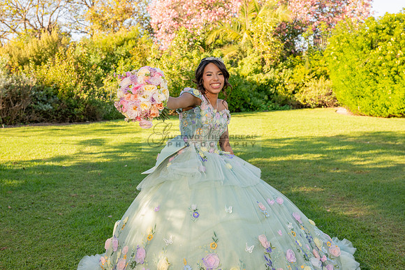 Emma Gutierrez quinceanera photo shoot, videos at South Coast Botanic Garden in Palos Verdes States Ca by Gustavo Villarreal Photography, 323-633-8283, www.gvphotoandvideo.com