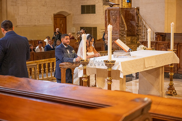 Gustavo and Lupe wedding ceremony at San Vincent Catholic Church