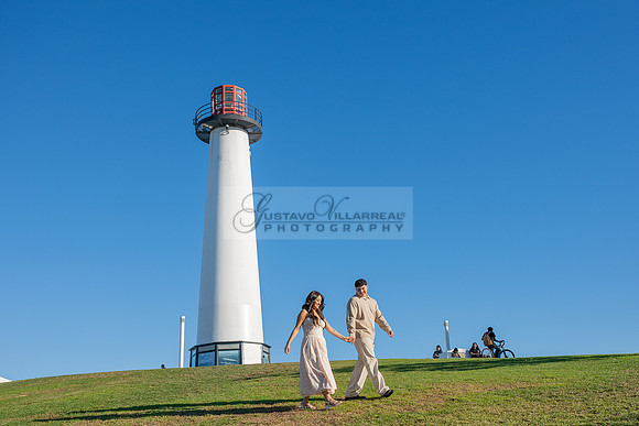 Christopher and Andrea engagement, wedding, photos at Lions Lighthouse in Long Beach California, photographs, images by Gustavo Villarreal photography, 323-633-8283, www.gvphotoandvideo.com