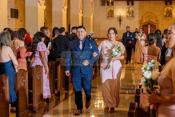 Gustavo and Lupe wedding ceremony at San Vincent Catholic Church