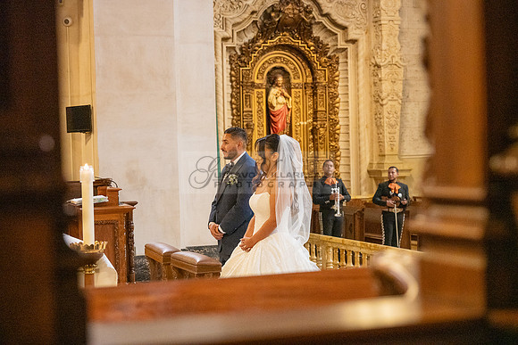Gustavo and Lupe wedding ceremony at San Vincent Catholic Church