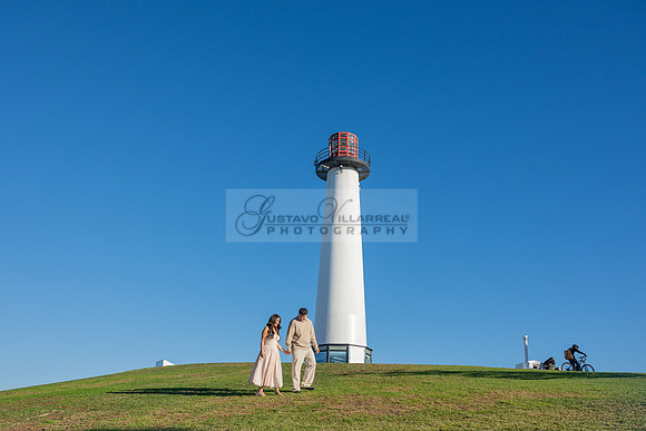 Christopher and Andrea engagement, wedding, photos at Lions Lighthouse in Long Beach California, photographs, images by Gustavo Villarreal photography, 323-633-8283, www.gvphotoandvideo.com