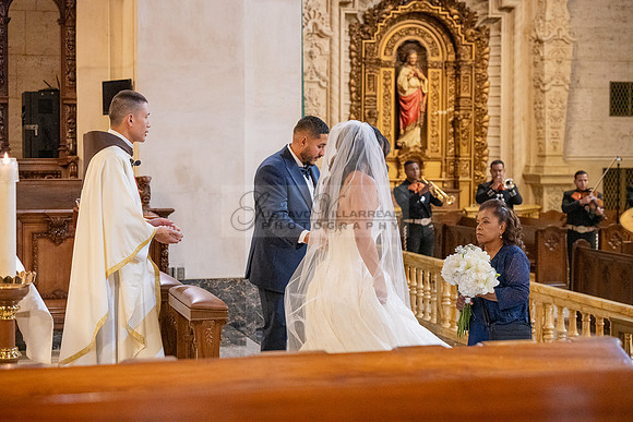 Gustavo and Lupe wedding ceremony at San Vincent Catholic Church