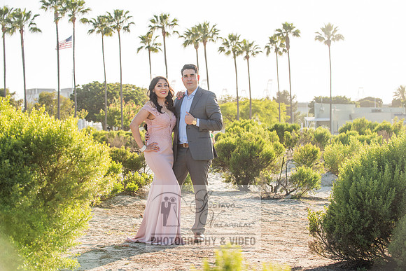 Alejandro and Monique engagement photos at Long beach Harbor Lighthouse, 323-633-8283, www.gustavovillarreal.com