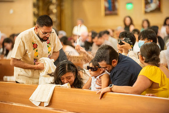 Baptism photographer, videographer at Cathedral of our Lady of Angeles in Los Angeles Ca. Gustavo Villarreal Photography, 323-633-8283, www.gvphotoandvideo.com