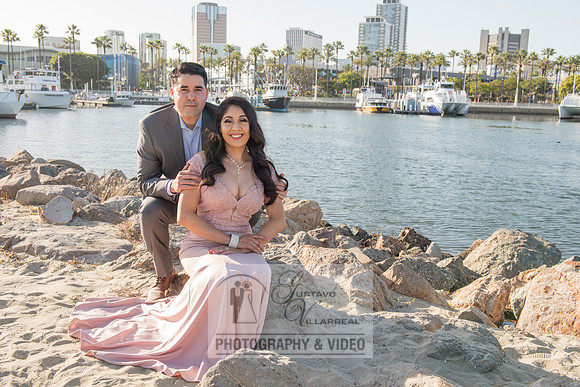 Alejandro and Monique engagement photos at Long beach Harbor Lighthouse, 323-633-8283, www.gustavovillarreal.com
