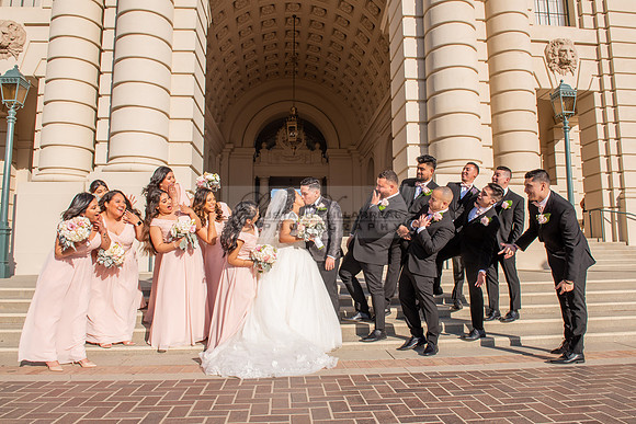 Liliana and Isaac wedding celebration at Noor Restaurant Event Center in Pasadena Ca, Pasadena City hall, photographer Gustavo Villarreal 323-633-8283