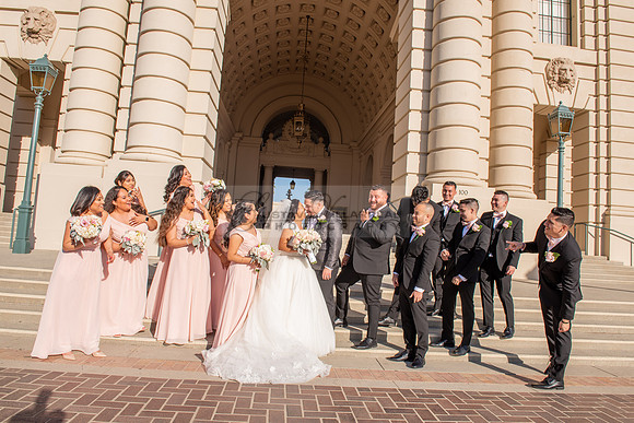 Liliana and Isaac wedding celebration at Noor Restaurant Event Center in Pasadena Ca, Pasadena City hall, photographer Gustavo Villarreal 323-633-8283