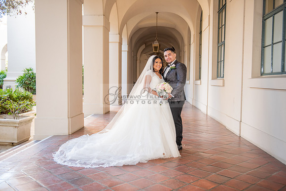 Liliana and Isaac wedding celebration at Noor Restaurant Event Center in Pasadena Ca, Pasadena City hall, photographer Gustavo Villarreal 323-633-8283