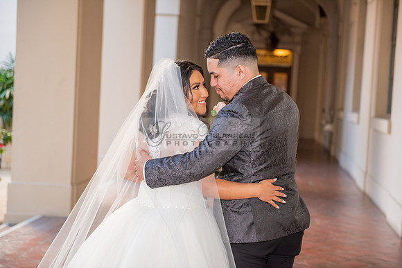 Liliana and Isaac wedding celebration at Noor Restaurant Event Center in Pasadena Ca, Pasadena City hall, photographer Gustavo Villarreal 323-633-8283