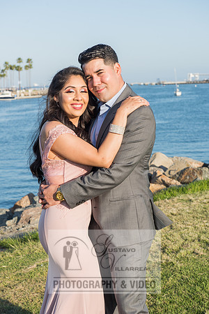 Alejandro and Monique engagement photos at Long beach Harbor Lighthouse, 323-633-8283, www.gustavovillarreal.com
