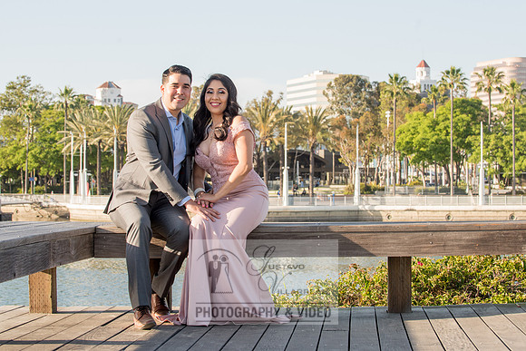 Alejandro and Monique engagement photos at Long beach Harbor Lighthouse, 323-633-8283, www.gustavovillarreal.com