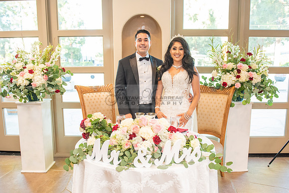 Alejandro and Monique wedding celebration, reception at Turnip Rose Promenade and Gardens banquet hall in Costa Mesa Ca. photography and videography by Gustavo Villarreal 323-633-8283