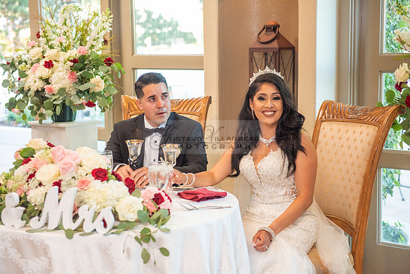 Alejandro and Monique wedding celebration, reception at Turnip Rose Promenade and Gardens banquet hall in Costa Mesa Ca. photography and videography by Gustavo Villarreal 323-633-8283