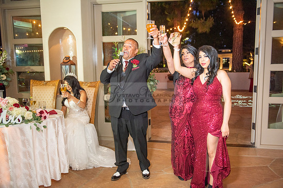 Alejandro and Monique wedding celebration, reception at Turnip Rose Promenade and Gardens banquet hall in Costa Mesa Ca. photography and videography by Gustavo Villarreal 323-633-8283