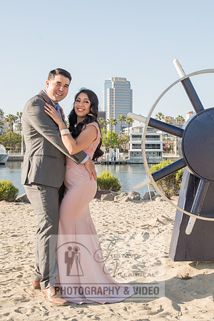 Alejandro and Monique engagement photos at Long beach Harbor Lighthouse, 323-633-8283, www.gustavovillarreal.com