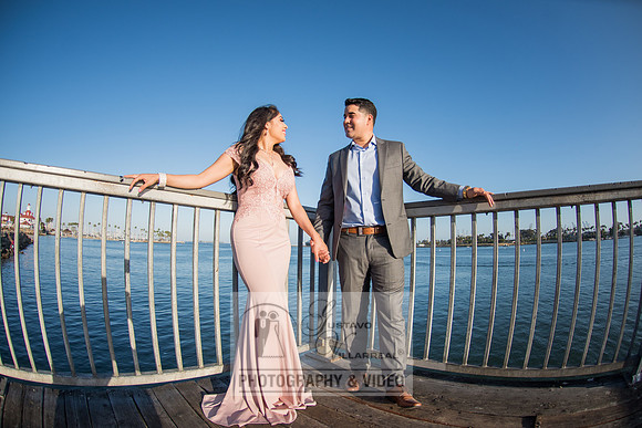 Alejandro and Monique engagement photos at Long beach Harbor Lighthouse, 323-633-8283, www.gustavovillarreal.com