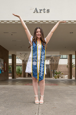Lauren Berry graduation photos, portraits at UCSB Santa Barbara Ca. Gustavo Villarreal Photography, 323-633-8283