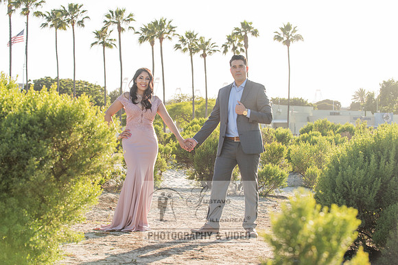 Alejandro and Monique engagement photos at Long beach Harbor Lighthouse, 323-633-8283, www.gustavovillarreal.com