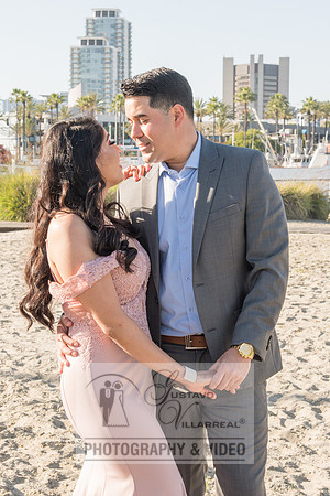 Alejandro and Monique engagement photos at Long beach Harbor Lighthouse, 323-633-8283, www.gustavovillarreal.com