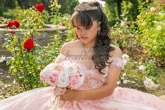 Jane Elizabeth quinceanera photographer-videographer-South Gate-Whittier-The Rose gardens in Whittier Ca. Gustavo Villarreal photography, videography, 323-633-8283, www.gvphotoandvideo.com