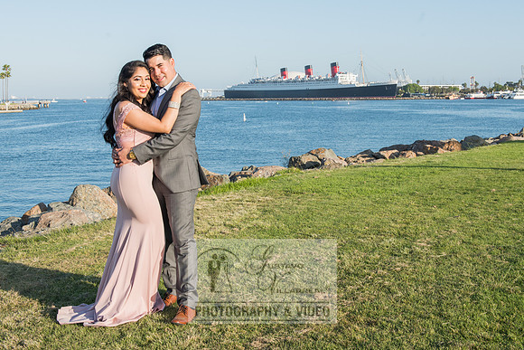 Alejandro and Monique engagement photos at Long beach Harbor Lighthouse, 323-633-8283, www.gustavovillarreal.com