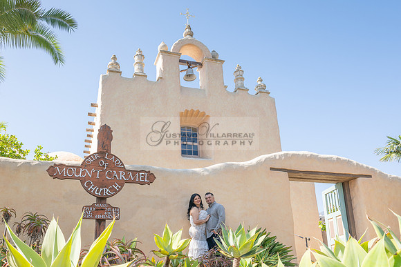 Jessica and Cory engagement photo session at Our Lady of Mount C