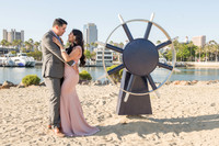 Alejandro and Monique engagement photos at Long beach Harbor Lighthouse, 323-633-8283, www.gustavovillarreal.com
