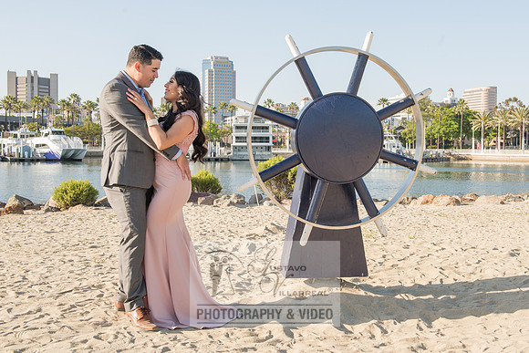 Alejandro and Monique engagement photos at Long beach Harbor Lighthouse, 323-633-8283, www.gustavovillarreal.com