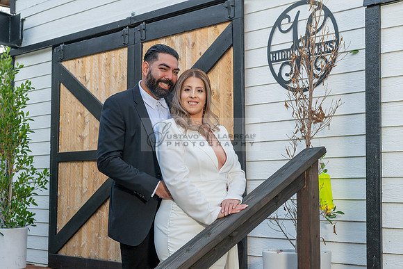 Lourdes and Alberto engagement photo session at Hidden Acres Events, Lytle Creek, California, 323-633-8283