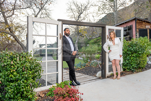 Lourdes and Alberto engagement photo session at Hidden Acres Events, Lytle Creek, California, 323-633-8283