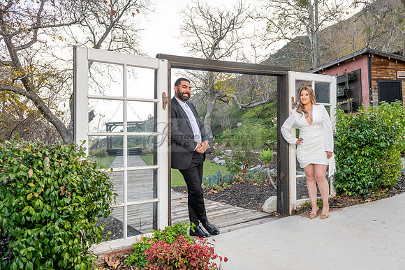 Lourdes and Alberto engagement photo session at Hidden Acres Events, Lytle Creek, California, 323-633-8283