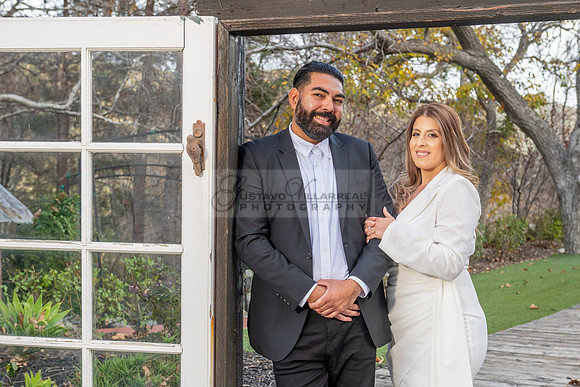 Lourdes and Alberto engagement photo session at Hidden Acres Events, Lytle Creek, California, 323-633-8283