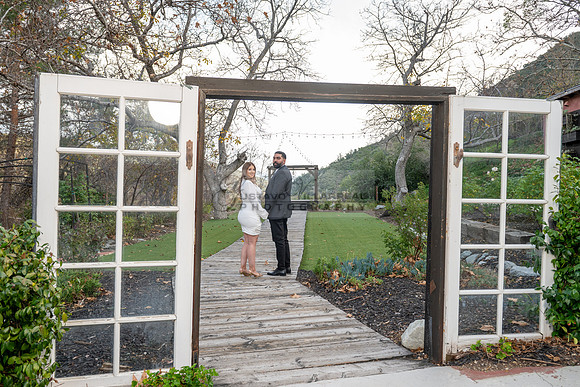 Lourdes and Alberto engagement photo session at Hidden Acres Events, Lytle Creek, California, 323-633-8283