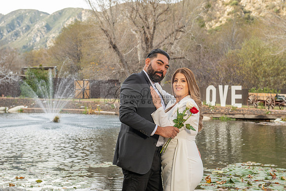 Lourdes and Alberto engagement photo session at Hidden Acres Events, Lytle Creek, California, 323-633-8283