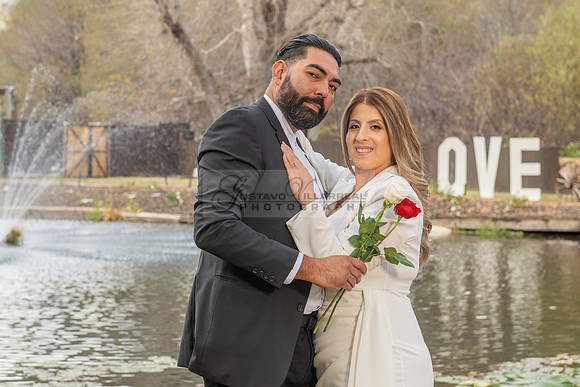 Lourdes and Alberto engagement photo session at Hidden Acres Events, Lytle Creek, California, 323-633-8283