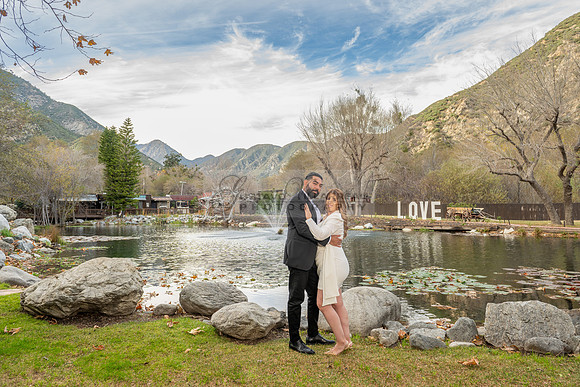 Lourdes and Alberto engagement photo session at Hidden Acres Events, Lytle Creek, California, 323-633-8283