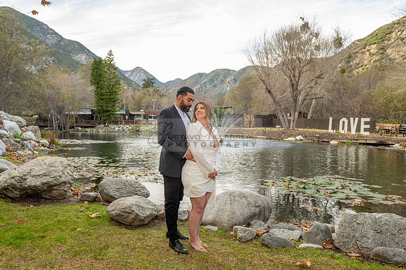 Lourdes and Alberto engagement photo session at Hidden Acres Events, Lytle Creek, California, 323-633-8283