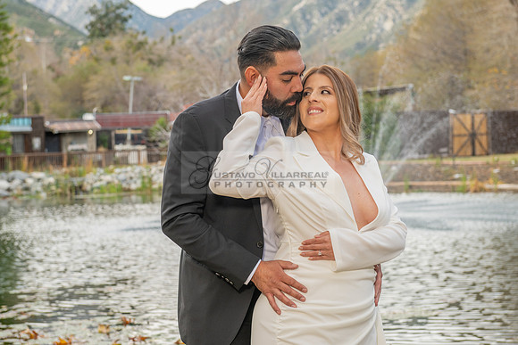 Lourdes and Alberto engagement photo session at Hidden Acres Events, Lytle Creek, California, 323-633-8283