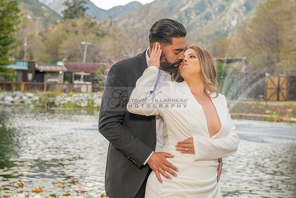 Lourdes and Alberto engagement photo session at Hidden Acres Events, Lytle Creek, California, 323-633-8283